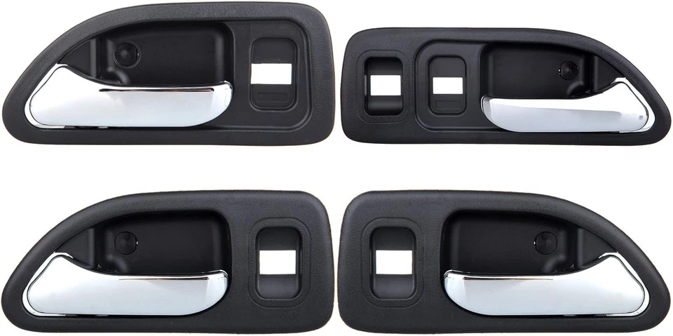 Door Handles Chrome Inner Front Rear 2 Sides for 1994 -1997 Honda Accord - Imagem 1 de 4