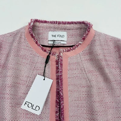 Blazer The Fold Nuevo con Etiquetas Chaqueta Glenwood Rosa Italiano Tweed Para Mujer 14 Silencioso Lujo Foto 1 de 4