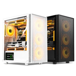 Transparent Computer Case Desktop PC Cover For M-ATX/Mini-ITX HDD*2+SSD*2 USB _t - Bild 1 von 14