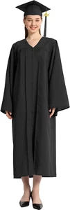 Unisex Graduation Cap and Gown Tassel Set with 2024 and 2025 for High School and - Picture 1 of 12
