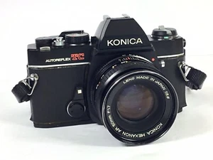 Konica 35 mm Camera with 50 mm Auto Reflex MADE IN JAPAN  - Picture 1 of 8