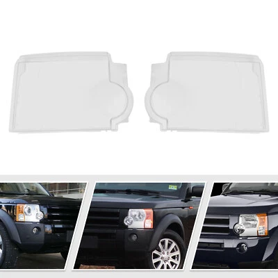 For Land Rover LR3 2005-2009 Left + Right Headlamp Headlight Lens Cover Clear - Image 1 of 4