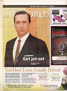TV WORLD Magazine April 13-19 2014 Jon Hamm Mad Men Friends with Better Lives - Picture 1 of 1