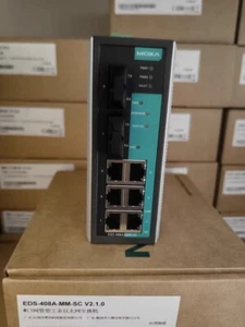 1pcs NEW MOXA EDS-408A-MM-SC 2 Optical 6 Electric Network Management Switch - Picture 1 of 3