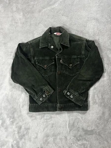 Vintage 70er Levis Cord Jacke Damen Größe 12 Grün Made in USA Trucker - Bild 1 von 13