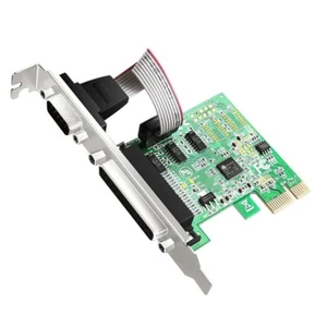 RS-232 Serial Port & DB25 Printer Parallel Port to PCI-E Card Adapter - Picture 1 of 4