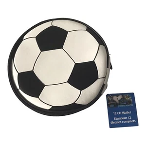 PowerSource CD DVD Storage Case 12 CD DVD Capacity Wallet Case Travel Soccer - Picture 1 of 3