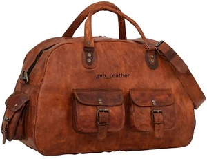 Vintage Ledertasche Reise Herren Retro Fitnessstudio Gepäck Koffer Reisetasch... - Bild 1 von 6