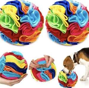 Dog Toy Pet Snuffle Ball Skill IQ Training Enrichment Multicolor Large Bunny Cat - Picture 1 of 4