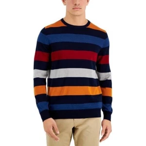 Club Room Mens Merino WoolBlend Stripe Crewneck Sweater Multicolor Size XL - Picture 1 of 12