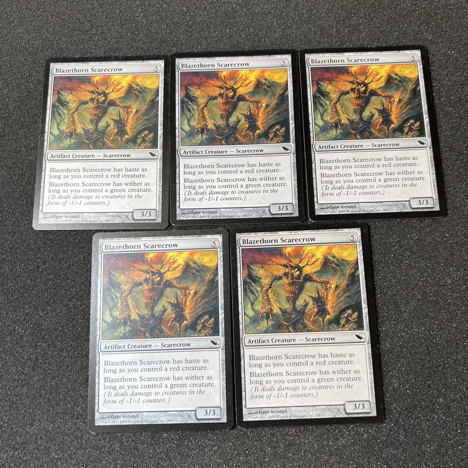Blazethorn Scarecrow Magic The Gathering Mtg Artifact Shadowmoor Card 5 - Image 1 of 4