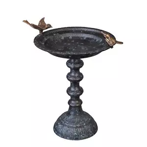 Evergreen Hummingbird Bird Baths For Outdoors Heavy Duty | Metal Bird Bath Bowl - Picture 1 of 7