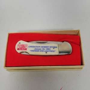 Frost Cutlery Operation Desert Storm Thunder And Lightening Folding Knife. NOS - Picture 1 of 5