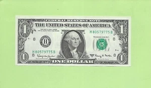1963A ..UNCIRC $1  H 8057 9775 B  .... 1963A $1  H-B      NICE NOTE        FRN - Picture 1 of 2