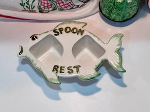 Vintage Hand Painted Fish Spoon Rest/Trinket Tray England Price Kensington - Picture 1 of 9