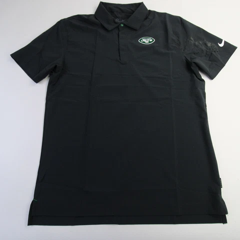 New York Jets Nike NFL On Field Apparel Dri-Fit Polo Men's Black Used Cover