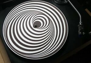 Psych Swirl 12" Vinyl Record Turntable Slipmat Prog Rock Psych Felt Slip Mat
