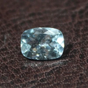Natural Aquamarine Gemstone 1 ct Loose Blue Aquamarine Faceted Cushion Shape - Picture 1 of 3
