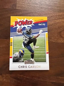 2021 Panini NFL Contenders Power Players Chris Carson - Picture 1 of 1