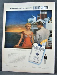 Vintage 1950er Herbert Tareyton Zigarettenmagazin Anzeige ganzseitige Pamela Curran - Bild 1 von 1