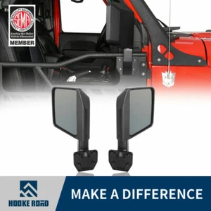 Par de espejos retrovisores Hooke Road para medias puertas aptos para 97-25 Wrangler TJ JK JL Gladiator JT - Imagen 1 de 12