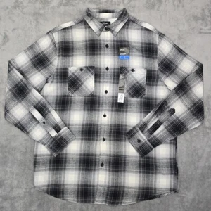 Camisa Urban Pipeline Para Hombre Grande Franela Gris Ventana Manga Larga Abotonada - Imagen 1 de 19