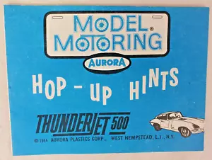 1964 Aurora Thunderjet 500 Modellautofahren "Hop-Up-Hinweise" Broschüre neuwertig und knackig - Bild 1 von 7