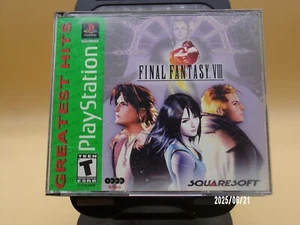 Final Fantasy VIII (PlayStation 1 PS1) Etiqueta Negra CIB Completo con Manual 4 Discos - Imagen 1 de 11