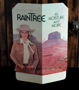 orig. mid-1970's NOXZEMA RainTree Face Cream 3-D STORE DISPLAY Pretty Cowgirl! - Picture 1 of 7