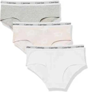 Calvin Klein Girls' Modern Cotton Hipster Underwear, 3-pack Assorted Size S 6/6X - Picture 1 of 3