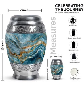 Abstract Keepsake Urn Ashes Large Urns For Ashes Adult Female 3 Inch - Picture 1 of 3