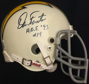Dan Fouts Autograph NFL / Riddell mini Helmet w/ ACE coa, 2010 Chargers
