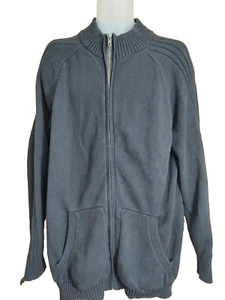 Territory Ahead Full Zip Sweater 100% Cotton Sweater Cardigan Men's Large Tall - Picture 1 of 7