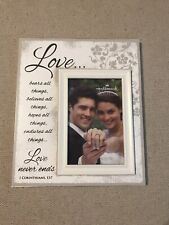 Wedding Wooden Photo frame 8,5” X9,5” Love Never Ends