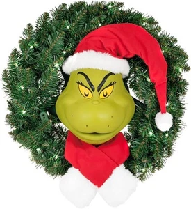Hallmark Andenken 2024 Dr. Seuss's Wie der Grinch Weihnachten stahl 24" Kranz B3 - Bild 1 von 4
