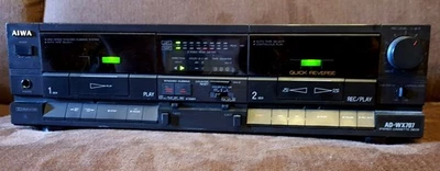 AIWA  AD-WX707E STEREO DOUBLE CASSETTE DECK MADE IN JAPAN  - Immagine 1 di 4