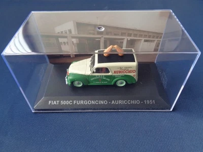 VEICOLI PUBBLICITARI SCALA 1/43 FIAT 500C FURGONCINO AURICCHIO DEPOSITO MILANO - Immagine 1 di 4