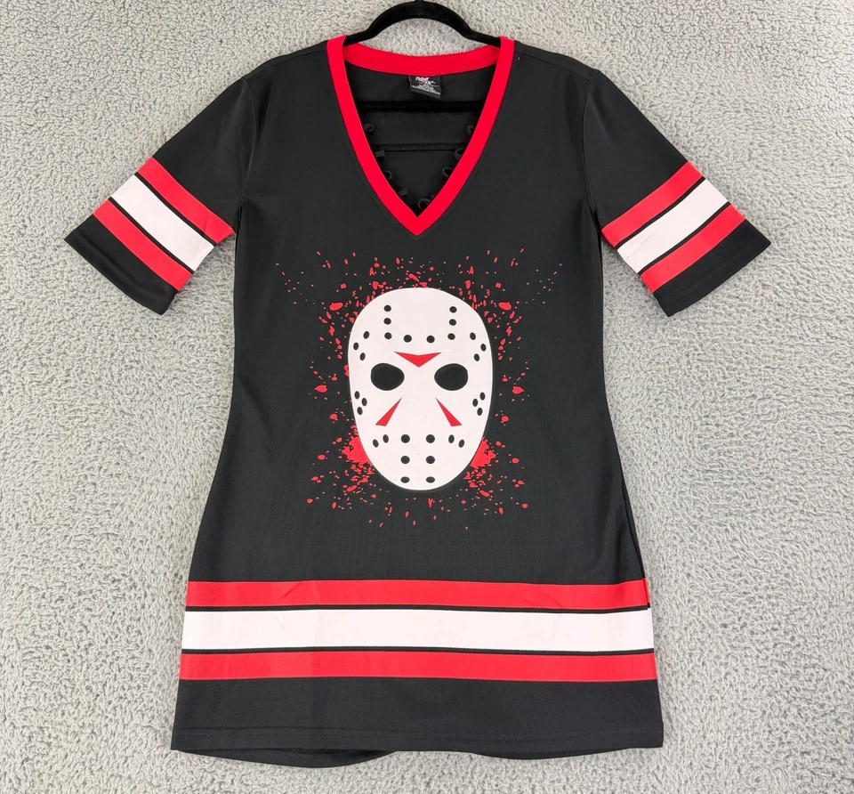 Disfraz Friday the 13th Mini Vestido Mujer Mediano Rojo Negro Máscara Jason Vorhees Foto 1 de 4