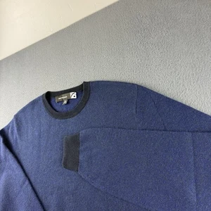 Suéter Saks Fifth Avenue Para Hombre 2XL Azul Cachemira Cuello Redondo Silencioso Lujo Jersey - Imagen 1 de 9