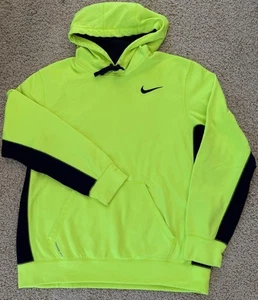 Men’s Nike Neon Yellow Therma Fit Hoodie Size L - Picture 1 of 6