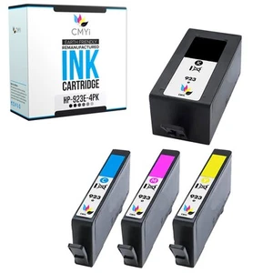 4-Pack CMYi Compatible 923e Ink Cartridge Combo Pack for HP OfficeJet Pro 8135e - Picture 1 of 7