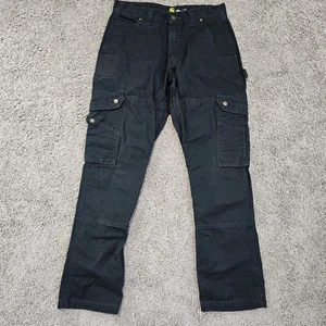 Carhartt B342 schwarz Relaxed Fit Ripstop Doppelknie Cargo Arbeitshose Größe 32x32 - Bild 1 von 9