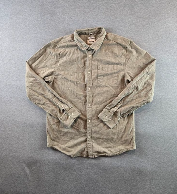 prAna Hampstead Shirt Mens L Beige Fleck Slim Fit Long Sleeve Hike Pocket Hemp - Image 1 of 4