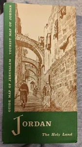 Vintage Map Of Jordan 1953 Jordan Tourist Department - Picture 1 of 8