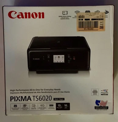 Canon PIXMA TS6020 Wireless Color Inkjet All-In-One Printer, White - Brand NEW - Image 1 of 4