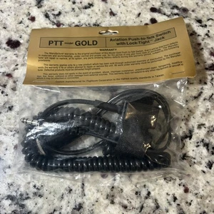 Flightcom PTT MODEL GOLD AVIATION PUSH-TO-TALK SWITCH - Brand New SEALED - Picture 1 of 2