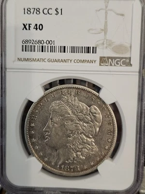 1878 CC Carson City $1 Morgan Silver Dollar NGC XF40 Key Date Coin - Image 1 of 4