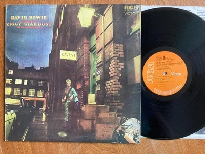 DAVID BOWIE Rise & Fall Of Ziggy Stardust RARE UK GROOVED LABEL PRESS 1st Matrix - Image 1 of 4