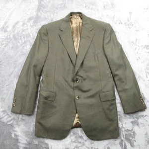 Oxxford Clothes Blazer Mens 43R Green 100% Cashmere Sport Coat Jacket Classic - Picture 1 of 20