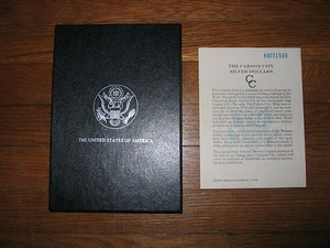 1884CC GSA BOX AND CARD FOR A MORGAN SILVER DOLLAR COIN 1884 CC BOX & CARD ONLY - Picture 1 of 1